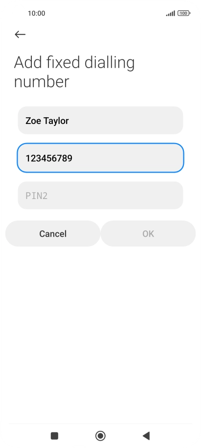 Press PIN2. Press PIN2.