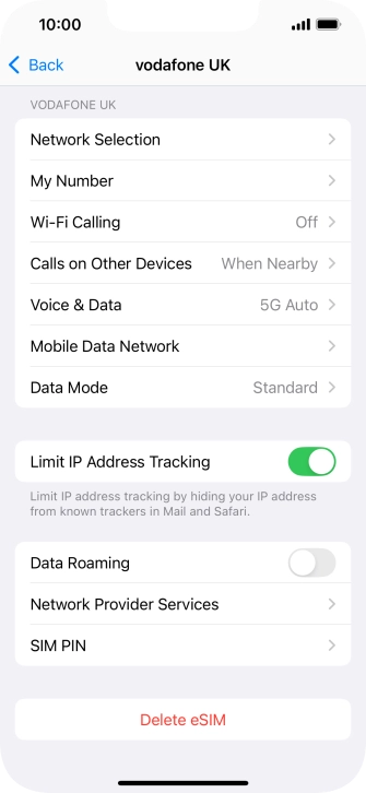 Press Delete eSIM and follow the instructions on the screen to delete your eSIM. Press Delete eSIM and follow the instructions on the screen to delete your eSIM.