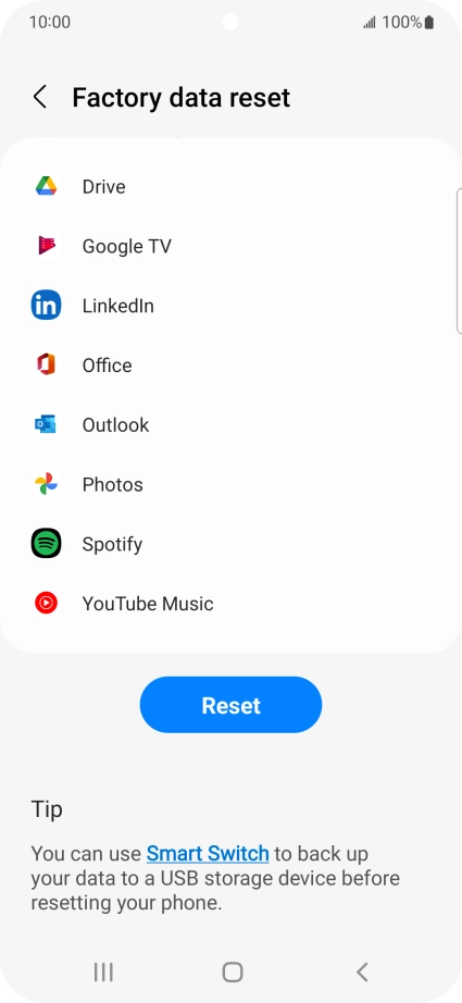 Press Reset.