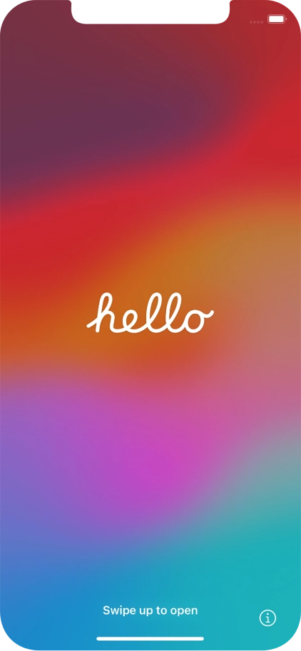 Slide your finger upwards starting from the bottom of the screen.