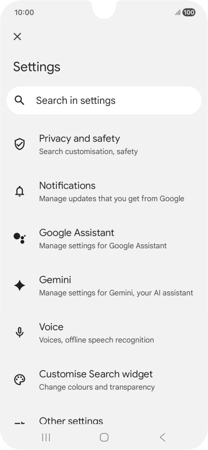 Press Google Assistant.
