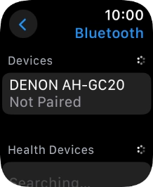 Press the required Bluetooth device. Press the required Bluetooth device.
