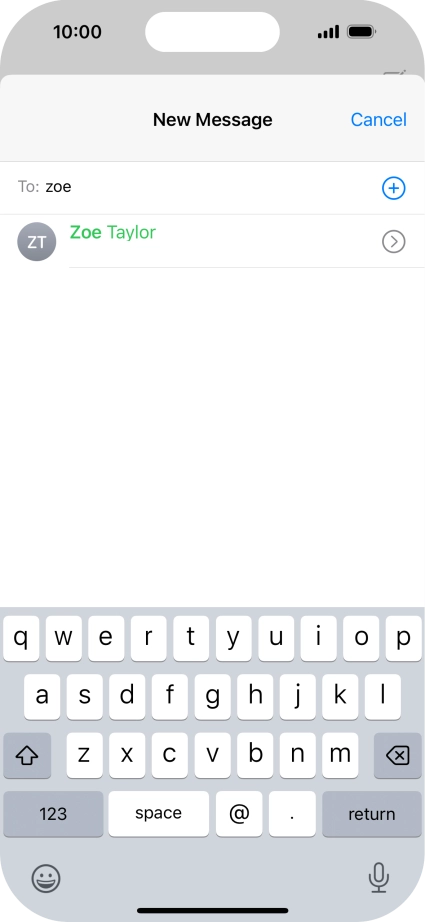Press the required contact. Press the required contact.