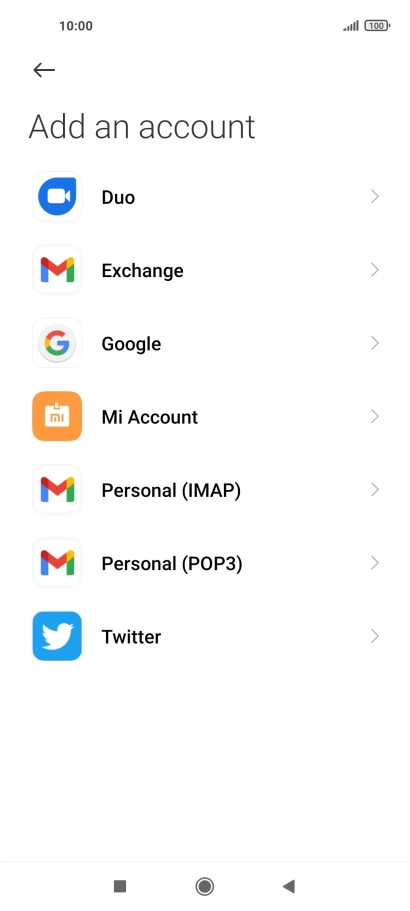 Press Google.