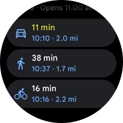 Press the required mode of transportation. Press the required mode of transportation.