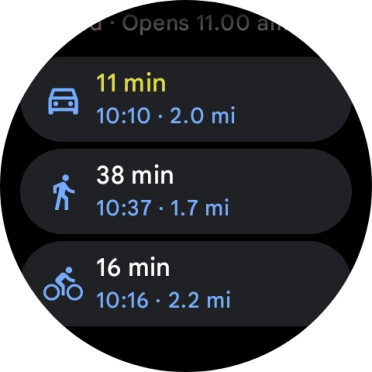 Press the required mode of transportation. Press the required mode of transportation.