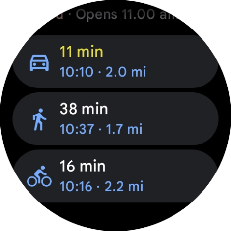 Press the required mode of transportation. Press the required mode of transportation.