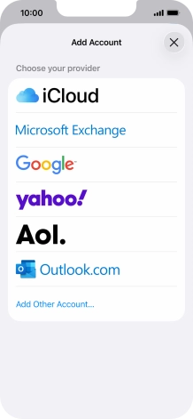Press Microsoft Exchange.