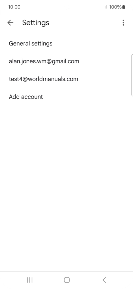 Press the required email account.