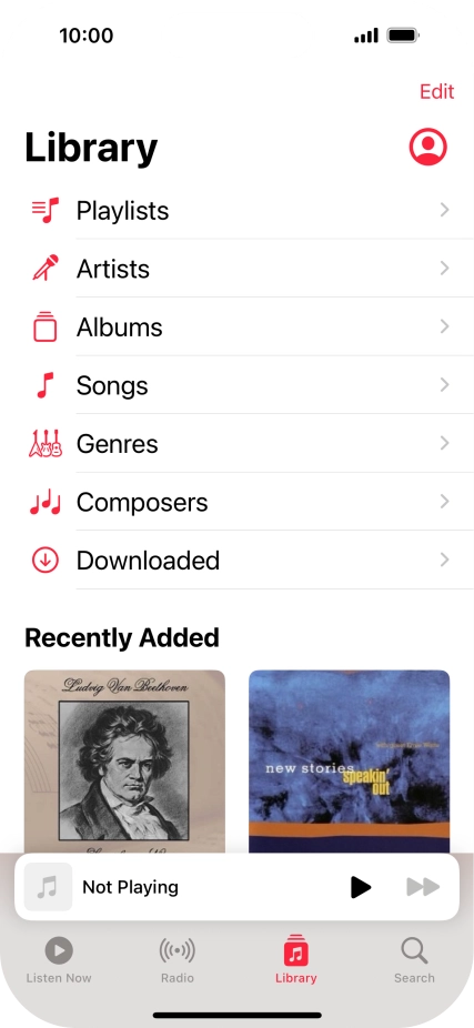 Press Playlists.