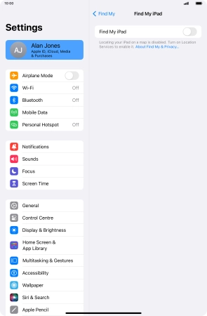 Press the indicator next to 