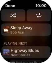 Press the shuffle icon. Press the shuffle icon.