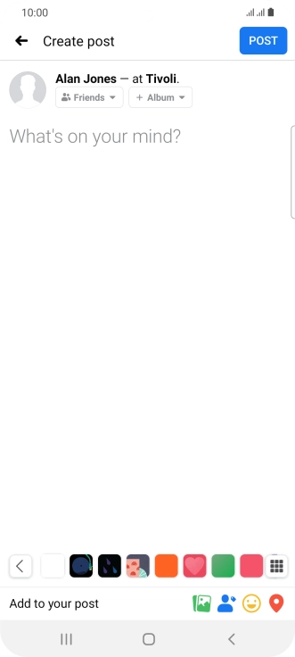 Press the text input field. Press the text input field.