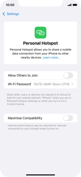 Press Wi-Fi Password and key in the required password. Press Wi-Fi Password and key in the required password.