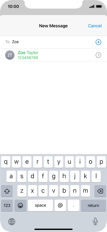 Press the required contact. Press the required contact.