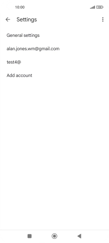 Press the required email account. Press the required email account.