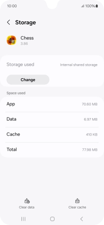 Press Clear cache.