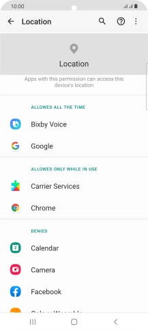Press the required app. Press the required app.