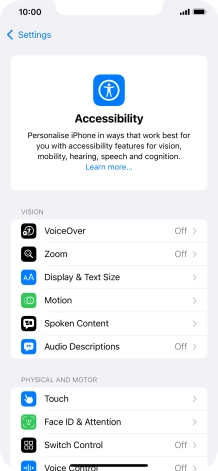 Press Display & Text Size.