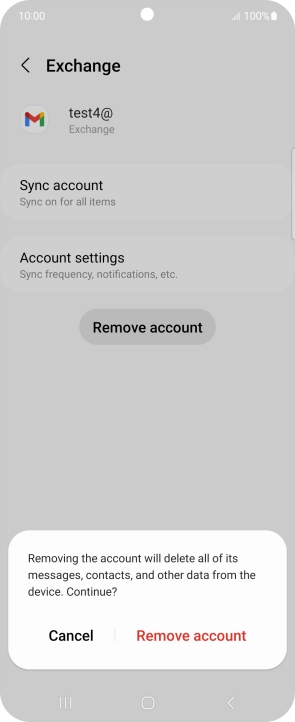 Press Remove account.