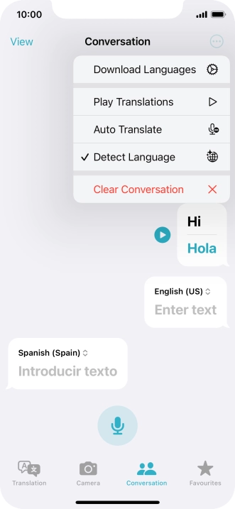 Press Clear Conversation. Press Clear Conversation.