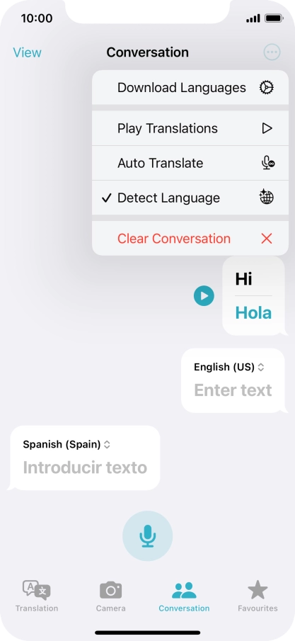 Press Clear Conversation. Press Clear Conversation.