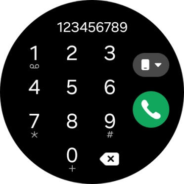 Press the call icon.