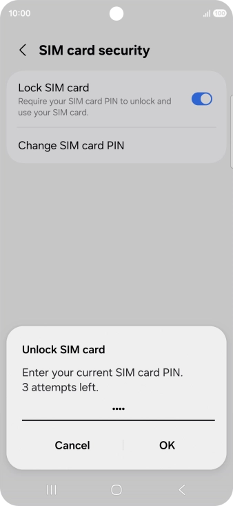 Key in your PIN and press OK.