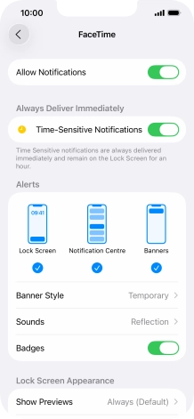 Press the indicator next to 