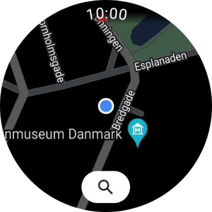 Press the search icon. Press the search icon.