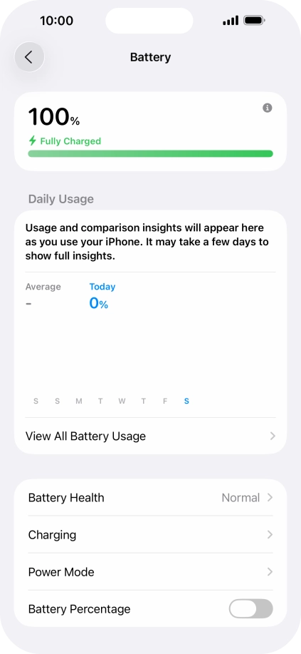 Press Power Mode.