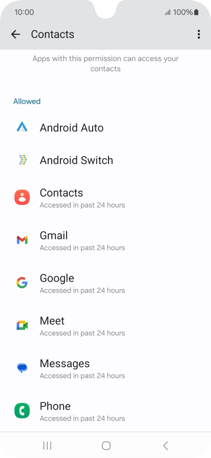 Press the required app. Press the required app.
