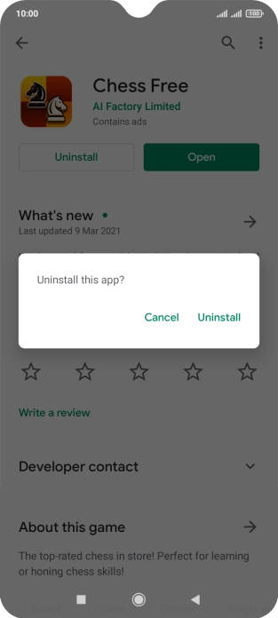 Press Uninstall.
