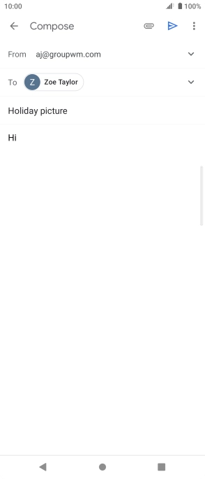 Write the required text and press the send icon.