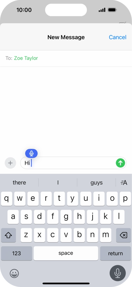 Press the microphone icon to end dictation. Press the microphone icon to end dictation.