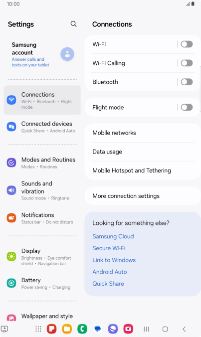 Press Mobile networks.