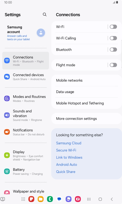 Press Mobile networks.