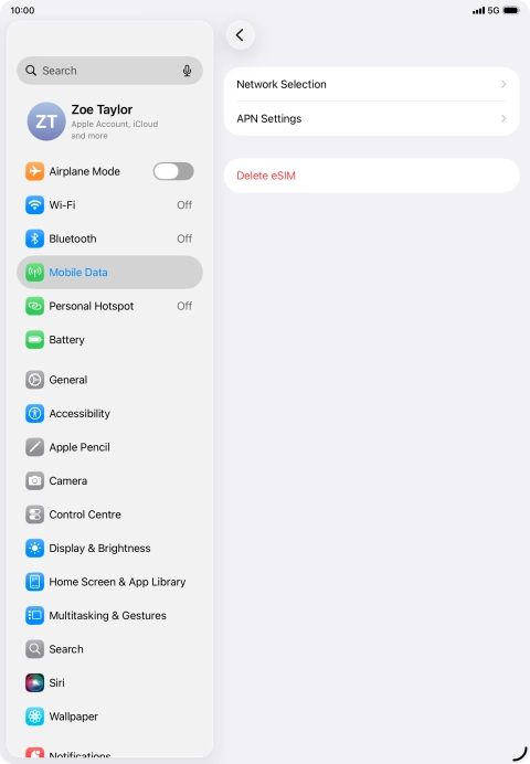Press APN Settings.
