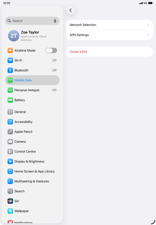 Press APN Settings.