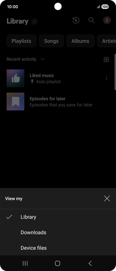 Press the required category and go to the required audio file. Press the required category and go to the required audio file.