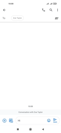 Press the send icon when you've finished your text message. Press the send icon when you've finished your text message.
