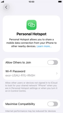 Press Wi-Fi Password and key in the required password. Press Wi-Fi Password and key in the required password.