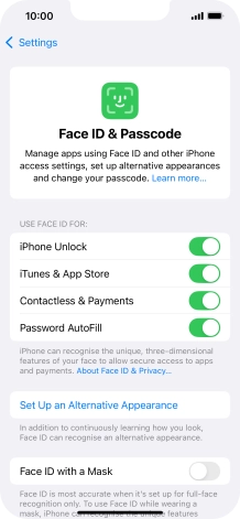 Press the indicators next to the required settings to turn them on or off. Press the indicators next to the required settings to turn them on or off.