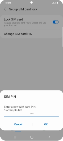Key in a new four-digit PIN and press OK.