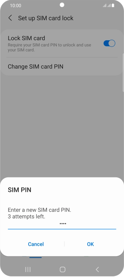 Key in a new four-digit PIN and press OK.
