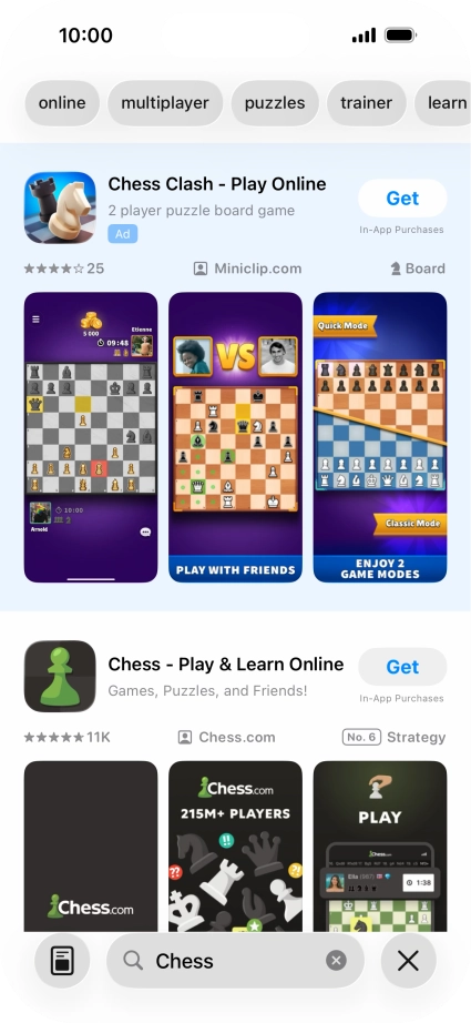Press the required app. Press the required app.