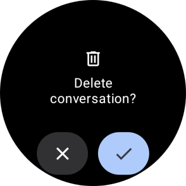 Press the confirm icon.