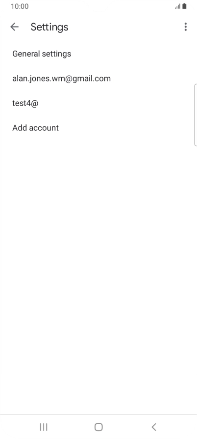 Press the required email account.