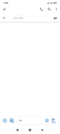 Press the send icon when you've finished your text message.