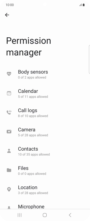 Press the required category. Press the required category.